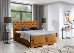 Lit Continental électrique Velours Moutarde Avec Matelas Et Surmatelas Karmen 37 Lit Continental électrique Velours Moutarde Avec Matelas Et Surmatelas Karmen -Pas Cher Lit Magasin lit continental electrique velours moutarde avec matelas et surmatelas karmen 3666722726832 1427821