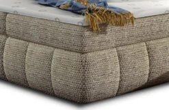 Lit Continental Matelassé Tissu Beige Clair Chiné Florencia -Pas Cher Lit Magasin lit continental matelasse tissu beige clair chine florencia 3666722600576 1396446