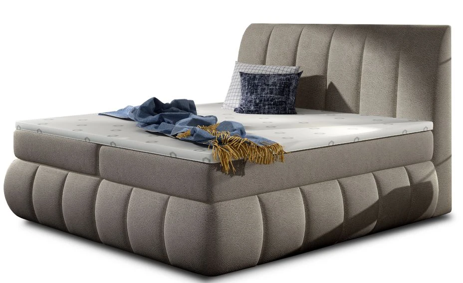 Lit Continental Matelassé Tissu Beige Florencia 3 Lit Continental Matelassé Tissu Beige Florencia