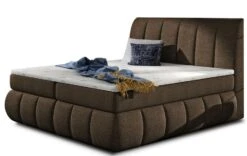 Lit Continental Matelassé Tissu Marron Florencia