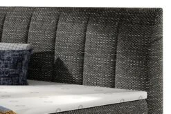 Lit Continental Matelassé Tissu Noir Chiné Florencia -Pas Cher Lit Magasin lit continental matelasse tissu noir chine florencia 3666722600583 1396430