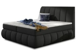 Lit Continental Matelassé Tissu Noir Florencia