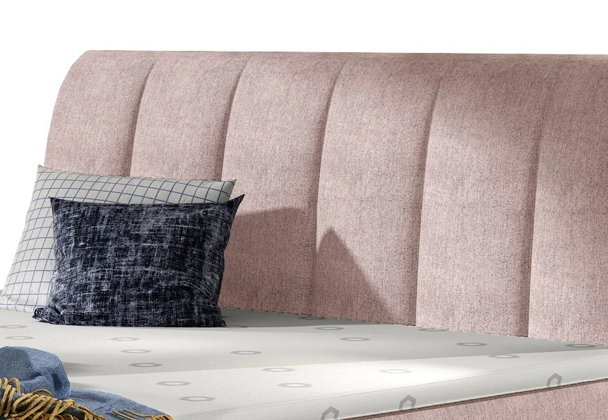 Lit Continental Matelassé Tissu Rose Florencia 6 Lit Continental Matelassé Tissu Rose Florencia – Image 4