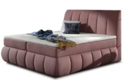 Lit Continental Matelassé Velours Rose Florencia
