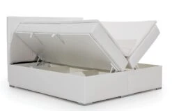 Lit Continental Simili Cuir Beige Clair Avec Matelas Et Surmatelas Louna -Pas Cher Lit Magasin lit continental simili cuir beige clair avec matelas et surmatelas louna 3666722634939 1422928