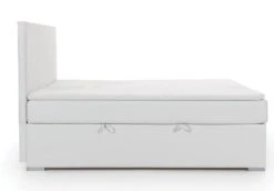 Lit Continental Simili Cuir Beige Clair Avec Matelas Et Surmatelas Louna -Pas Cher Lit Magasin lit continental simili cuir beige clair avec matelas et surmatelas louna 3666722634939 1422931