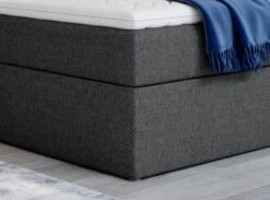 Lit Continental Tissu Gris Foncé Chiné Balore -Pas Cher Lit Magasin lit continental tissu gris fonce chine balore 3666722601573 1396239