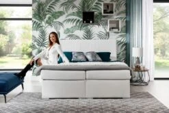 Lit Continental Tissu Marron Avec Matelas Et Surmatelas Louna -Pas Cher Lit Magasin lit continental tissu marron avec matelas et surmatelas louna 3666722634700 1423003