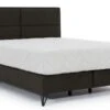 Lit Continental Tissu Marron Tiempo Avec Matelas 30 Cm En Latex Et Pied Métal Noir -Pas Cher Lit Magasin lit continental tissu marron tiempo avec matelas 30 cm en latex et pied metal noir 5904484022921 1397825