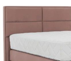 Lit Continental Tissu Rose Tiempo Avec Matelas 30 Cm En Latex Et Pied Métal Noir -Pas Cher Lit Magasin lit continental tissu rose tiempo avec matelas 30 cm en latex et pied metal noir 5904484023409 1397851