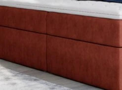 Lit Continental Tissu Rouge Brique Balore -Pas Cher Lit Magasin lit continental tissu rouge brique balore 3666722602457 1396191