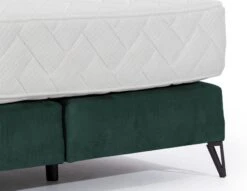 Lit Continental Tissu Vert Tiempo Avec Matelas 30 Cm En Latex Et Pied Métal Noir -Pas Cher Lit Magasin lit continental tissu vert tiempo avec matelas 30 cm en latex et pied metal noir 5904484023379 1397834