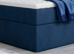 Lit Continental Velours Bleu Foncé Balore 16 Lit Continental Velours Bleu Foncé Balore -Pas Cher Lit Magasin lit continental velours bleu fonce balore 3666722600699 1396343