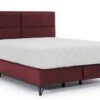 Lit Continental Velours Bordeaux Tiempo Avec Matelas 30 Cm En Latex Et Pied Metal Noir -Pas Cher Lit Magasin lit continental velours bordeaux tiempo avec matelas 30 cm en latex et pied metal noir 5904484023294 1397915