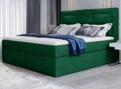 Lit Continental Velours Vert Balore