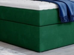 Lit Continental Velours Vert Balore -Pas Cher Lit Magasin lit continental velours vert balore 3666722601139 1396295