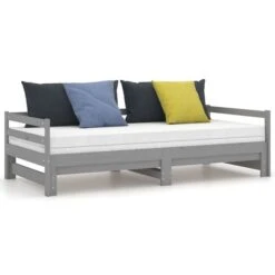 Lit Coulissant Gris Bois De Pin Massif 2x(90x200) Cm 3 14 Lit Coulissant Gris Bois De Pin Massif 2x(90x200) Cm 3 -Pas Cher Lit Magasin lit coulissant gris bois de pin massif 2x 90x200 cm 3666722249195 1092375