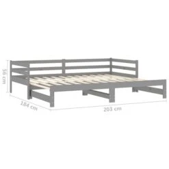 Lit Coulissant Gris Bois De Pin Massif 2x(90x200) Cm 3 19 Lit Coulissant Gris Bois De Pin Massif 2x(90x200) Cm 3 -Pas Cher Lit Magasin lit coulissant gris bois de pin massif 2x 90x200 cm 3666722249195 1092380