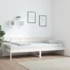 Lit De Jour Blanc Bois De Pin Massif 80x200 Cm