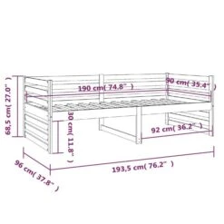 Lit De Jour Gris 90x190 Cm Bois De Pin Massif -Pas Cher Lit Magasin lit de jour gris 90x190 cm bois de pin massif 3666722900973 1477196