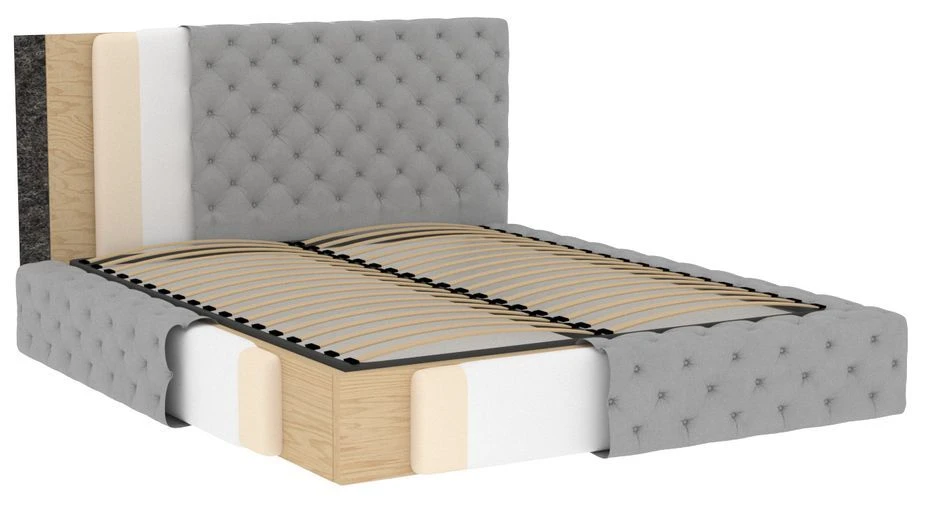 Lit Design Avec Tête De Lit Et Coffre De Rangement Capitonné Velours Bleu Prince 10 Lit Design Avec Tête De Lit Et Coffre De Rangement Capitonné Velours Bleu Prince – Image 8