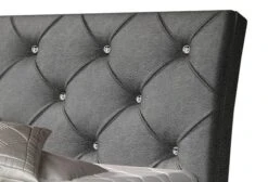 Lit Design Continental Avec Tête De Lit Capitonnée Strass Tissu Gris Anthracite Banky -Pas Cher Lit Magasin lit design continental avec tete de lit capitonnee strass tissu gris anthracite banky 3666722602679 1397532