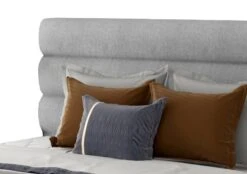 Lit Design Tissu Gris Clair Klarina -Pas Cher Lit Magasin lit design tissu gris clair klarina 3666722597296 1392347