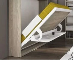 Lit Escamotable 90x190 Cm Avec Bureau Et Bibliothèque Spacio -Pas Cher Lit Magasin lit escamotable 90x190 cm avec bureau et bibliotheque spacio 3666722708104 1416775