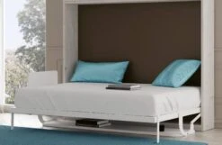 Lit Escamotable 90x190 Cm Avec Bureau Et Bibliothèque Spacio -Pas Cher Lit Magasin lit escamotable 90x190 cm avec bureau et bibliotheque spacio 3666722708104 1416776