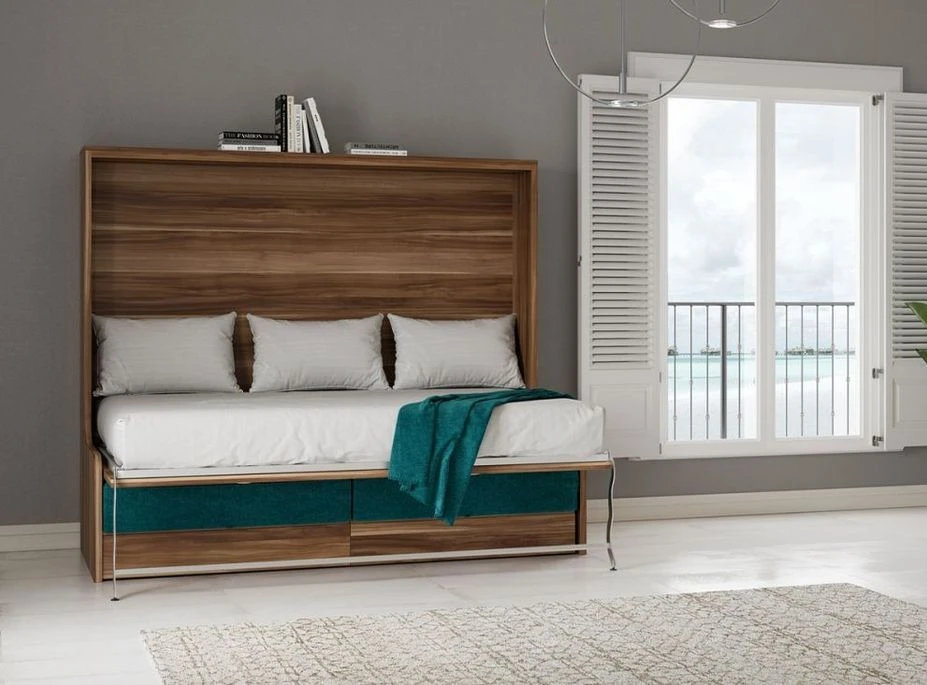 Lit Escamotable Autoporteur Horizontal 140x200 Cm Avec Canapé Tissu Kalian 4 Lit Escamotable Autoporteur Horizontal 140x200 Cm Avec Canapé Tissu Kalian – Image 2