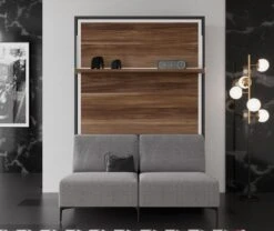 Lit Escamotable Avec Canapé Tissu Barko 160x200 Cm -Pas Cher Lit Magasin lit escamotable avec canape tissu barko 160x200 cm 3666722658157 1409393