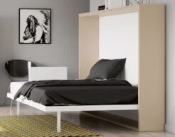 Lit Escamotable Horizontal 140x190 Cm Paula Cadre Métallique - Haut De Gamme -Pas Cher Lit Magasin lit escamotable horizontal 140x190 cm paula cadre metallique haut de gamme 3666722684460 1418043