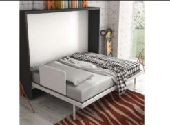 Lit Escamotable Horizontal 80x200 Cm Chêne Gris Vintage Valok -Pas Cher Lit Magasin lit escamotable horizontal 80x200 cm chene gris vintage valok 3666722041409 672089