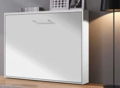 Lit Escamotable Horizontal 90x200 Cm Gris Perle Valok