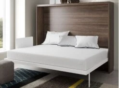 Lit Escamotable Horizontal 90x200 Cm Paula Cadre Métallique - Haut De Gamme -Pas Cher Lit Magasin lit escamotable horizontal 90x200 cm paula cadre metallique haut de gamme 3666722638241 1418018