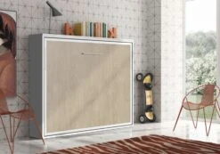 Lit Escamotable Horizontal 90x200 Cm Valeria - Pieds Synchronisés -Pas Cher Lit Magasin lit escamotable horizontal 90x200 cm valeria pieds synchronises 3666722708418 1408665