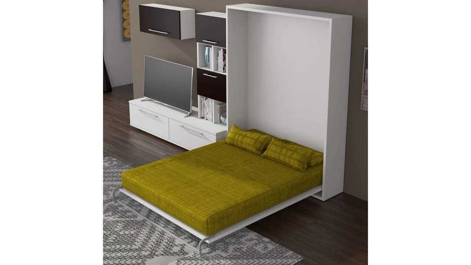 Lit Escamotable Vertical 90x190 Cm Avec étagères Intérieures Paola - Profondeur 45 Cm 6 Lit Escamotable Vertical 90x190 Cm Avec étagères Intérieures Paola - Profondeur 45 Cm – Image 4