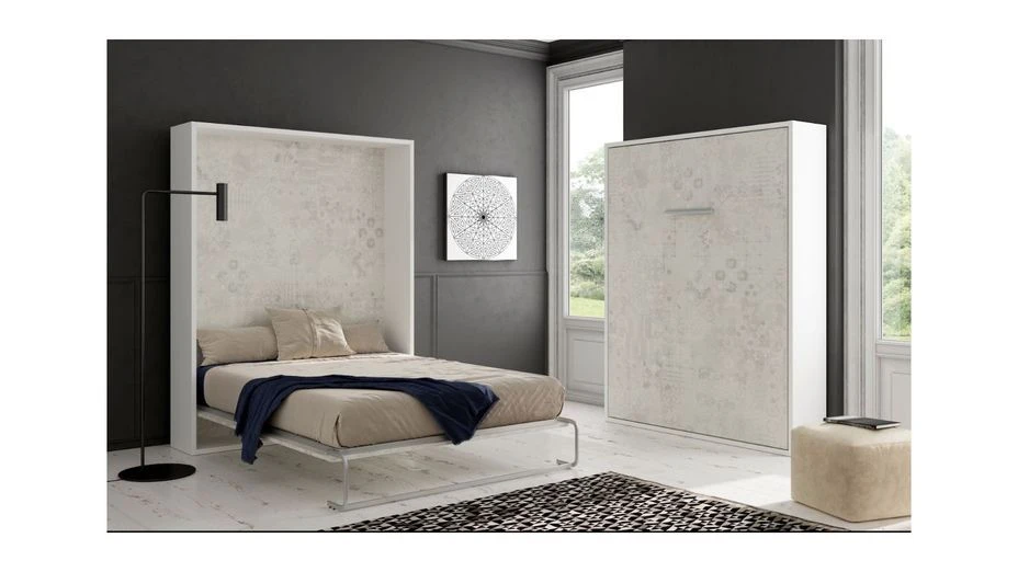 Lit Escamotable Vertical 90x190 Cm Avec étagères Intérieures Paola - Profondeur 45 Cm 5 Lit Escamotable Vertical 90x190 Cm Avec étagères Intérieures Paola - Profondeur 45 Cm – Image 3