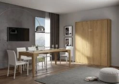 Lit Escamotable Vertical Bois Clair Kanto 160x190 Cm -Pas Cher Lit Magasin lit escamotable vertical bois clair kanto 160x190 cm 8050598039823 1317046