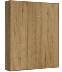 Lit Escamotable Vertical Bois Clair Kanto 160x190 Cm