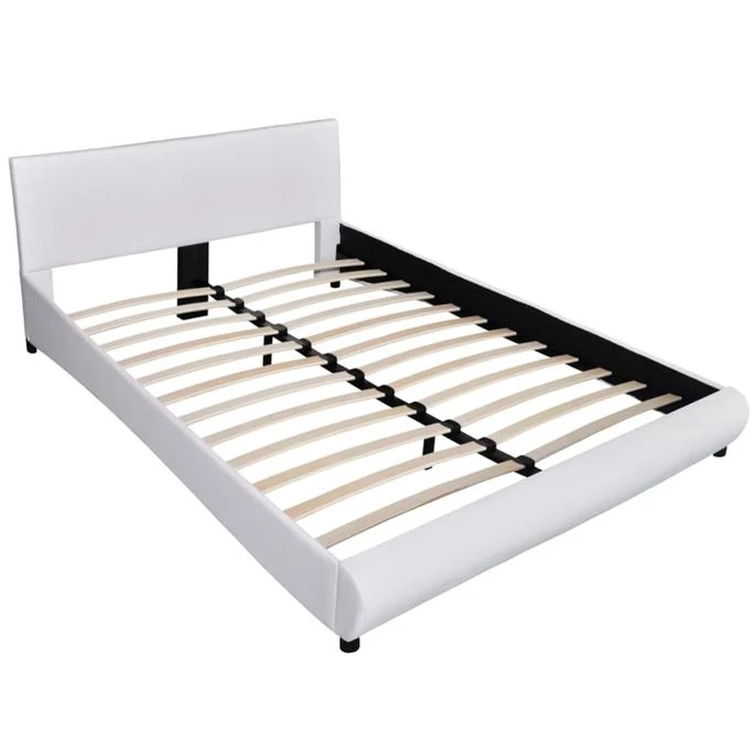 Lit Et Matelas à Mémoire De Forme Blanc Similicuir 140x200 Cm 5 7 Lit Et Matelas à Mémoire De Forme Blanc Similicuir 140x200 Cm 5 – Image 5