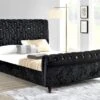 Lit Moderne Tête De Lit Haute Capitonnée Tissu Noir Kapy 160x200 Cm -Pas Cher Lit Magasin lit moderne tete de lit haute capitonnee tissu noir kapy 160x200 cm 3666722586245 589797