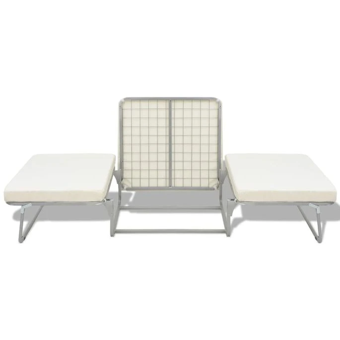 Lit Pliable Avec Matelas Blanc Acier 70x200 Cm 6 Lit Pliable Avec Matelas Blanc Acier 70x200 Cm – Image 4