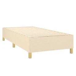 Sommier Tapissier Avec Matelas Et LED Crème 100x200 Cm Tissu -Pas Cher Lit Magasin sommier tapissier avec matelas et led creme 100x200 cm tissu 3666722842877 1461673