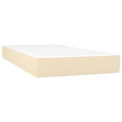 Sommier Tapissier Avec Matelas Et LED Crème 100x200 Cm Tissu -Pas Cher Lit Magasin sommier tapissier avec matelas et led creme 100x200 cm tissu 3666722842877 1461674