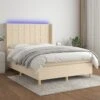 Sommier Tapissier Avec Matelas Et LED Crème 140x190 Cm Tissu 2 Sommier Tapissier Avec Matelas Et LED Crème 140x190 Cm Tissu -Pas Cher Lit Magasin sommier tapissier avec matelas et led creme 140x190 cm tissu 8720287354833 1461637