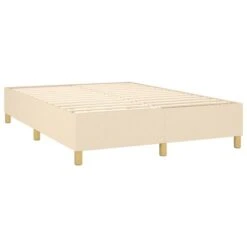 Sommier Tapissier Avec Matelas Et LED Crème 140x190 Cm Tissu -Pas Cher Lit Magasin sommier tapissier avec matelas et led creme 140x190 cm tissu 8720287354833 1461641