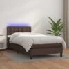 Sommier Tapissier Et Matelas Et LED Marron 80x200 Cm Similicuir 1 Sommier Tapissier Et Matelas Et LED Marron 80x200 Cm Similicuir -Pas Cher Lit Magasin sommier tapissier et matelas et led marron 80x200 cm similicuir 3666722938013 1499420