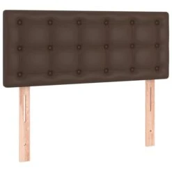 Sommier Tapissier Et Matelas Et LED Marron 80x200 Cm Similicuir -Pas Cher Lit Magasin sommier tapissier et matelas et led marron 80x200 cm similicuir 3666722938013 1499426