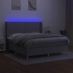 Sommier Tapissier Matelas Et LED Gris Clair 160x200 Cm Tissu 12 Sommier Tapissier Matelas Et LED Gris Clair 160x200 Cm Tissu -Pas Cher Lit Magasin sommier tapissier matelas et led gris clair 160x200 cm tissu 8720287354147 1499483